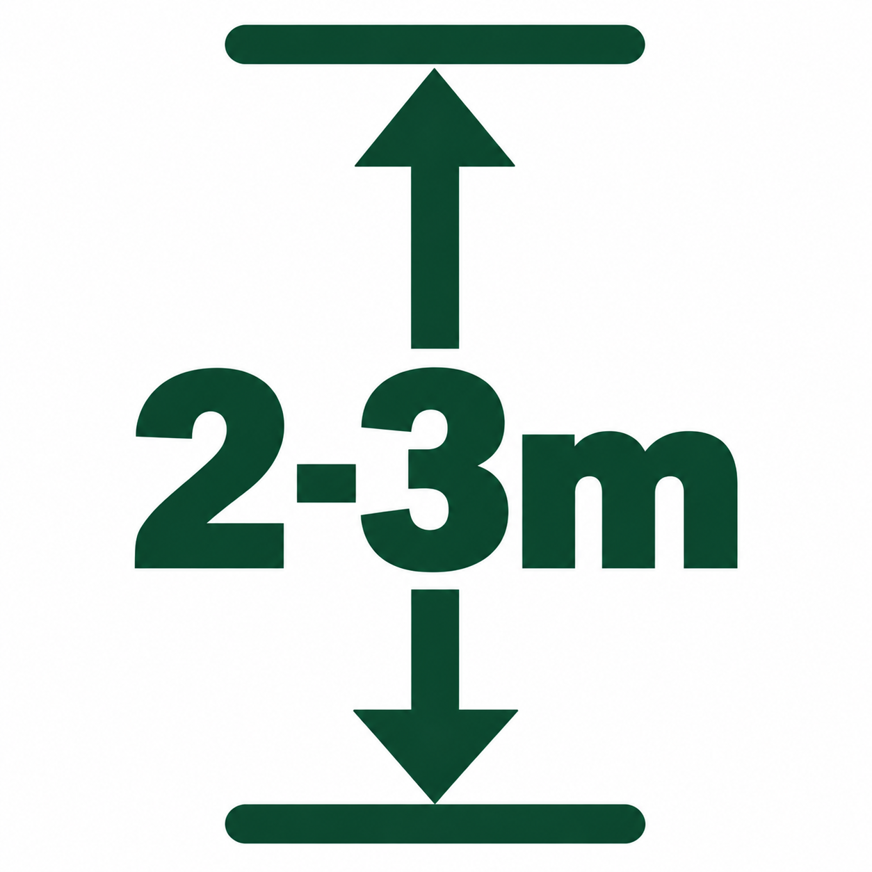 2 tot 3 meter